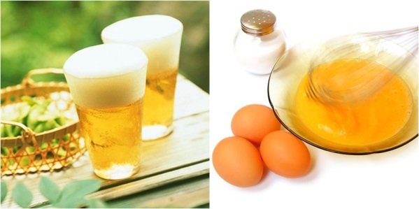 Bia kết hợp với trứng gà